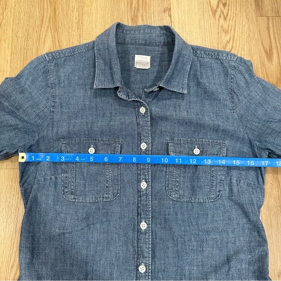J.Crew Factory Perfect Shirt Blue Chambray Button Down Shirt Size XS Extra Small - Picture 11 of 13
